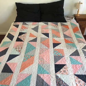 Paper  Pattern | Mixed Triangles Quilt Pattern | Quilting Pattern