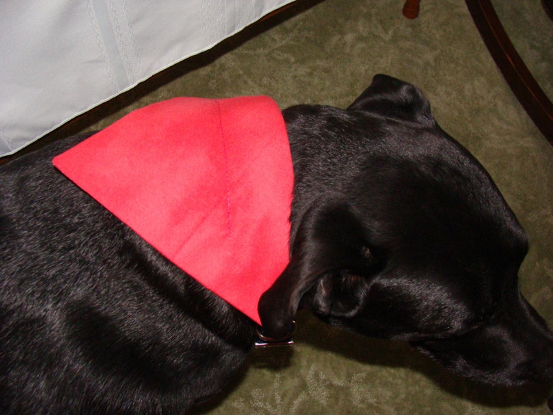 Over the Collar Large Dog Bandana Pink Hearts Print Etsy