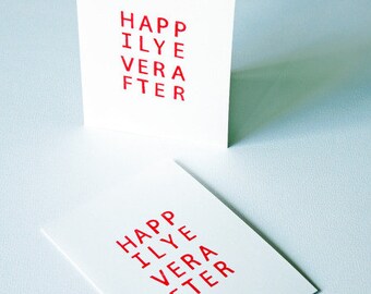Valentines Day Card handstamped with Envelope