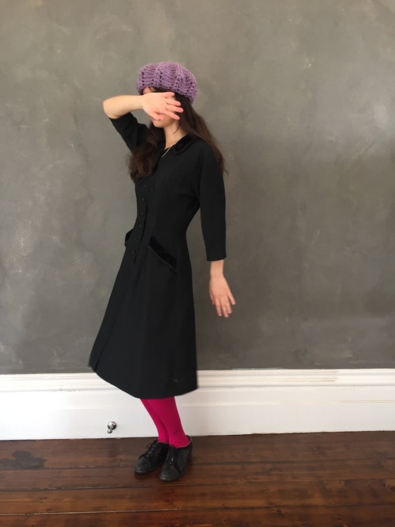 Vtg 1940s little black dress
