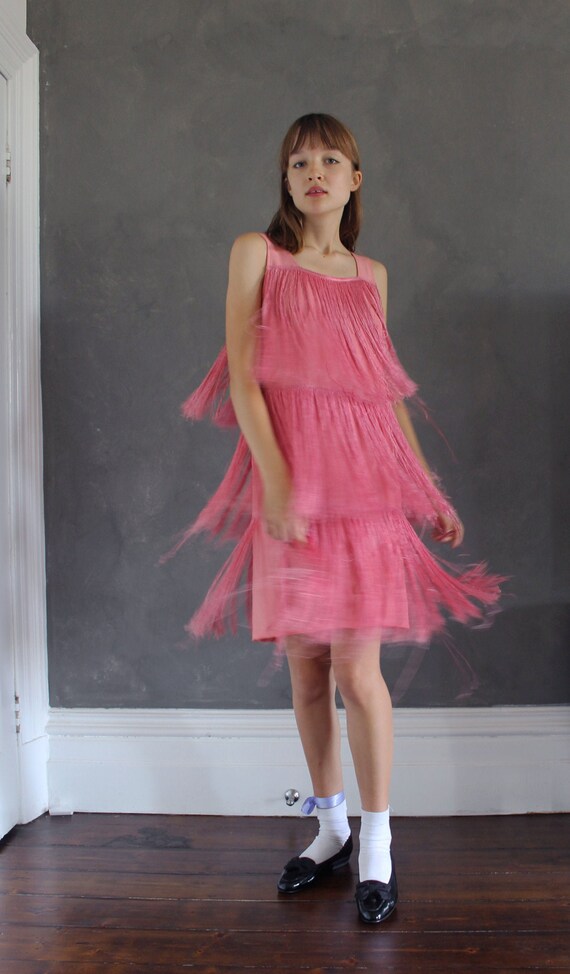 Vtg crepe flapper dress