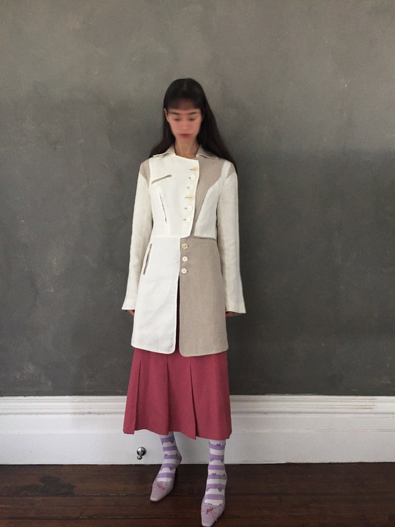 Vtg linen avant garde jacket