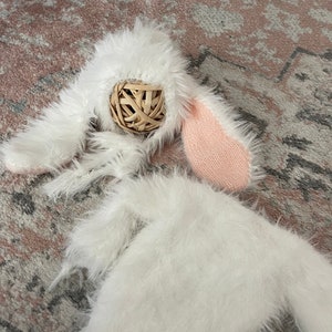 Furry Bunny Bonnet & Romper / Newborn Photo Prop / Newborn Prop / Mohair Prop / Bunny Hat / Easter Prop / New Baby Gift / Soft Bunny Romper