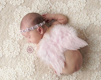 Ali D'Angelo Per Foto Neonati - Set 2 Pezzi Con Fascia | Prop Fotografico Adorabile - Foto 10