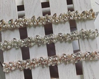 Fascia per capelli con perle di strass / Fascia per capelli per bambina / Accessorio per neonato / Fascia per capelli con strass / Fascia per capelli per neonato / Fascia per battesimo