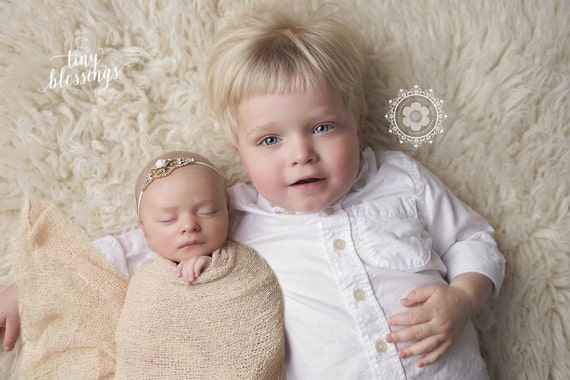 Sweet Melania Stunning Fit for a Queen Newborn Gold and Rhinestone Tie Back Baby Headband Halo Baby Crown Photo Prop