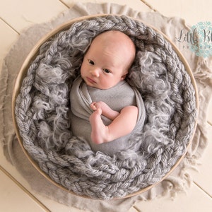 Soft Wrap, Gray Wrap, Grey Knit Wrap, Beautiful Newborn Photo Prop, Newborn Photo Prop, Newborn Wrap, Newborn Layer, Wrap, Knit Wrap