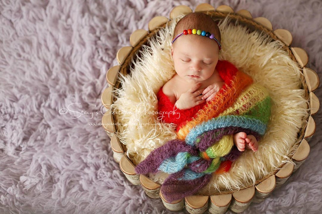 Rainbow Baby Photo Prop, Rainbow Baby Newborn Prop, Rainbow Baby Wrap