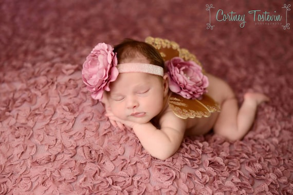 Brown and Mauve Butterfly Wing Set, Newborn Wings, Newborn Wing Prop, Baby Wing Prop, Newborn Photo Prop, Newborn Butterfly Wings
