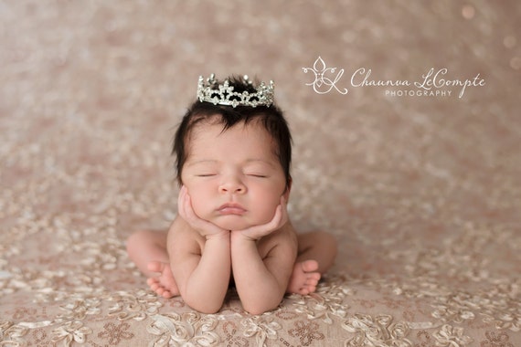 Austrian Crystal Rhinestone Crown, Princess Crown, Newborn Crown, Newborn Baby Prop, Mini Crown, Newborn Photo Prop, Newborn Prop