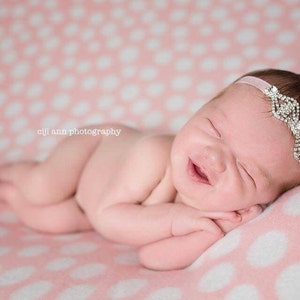 Silver Rhinestone Headband / Rhinestone Headband / Baby Girl Headband / Crystal Headband / Newborn Photo Prop / Newborn Headband /