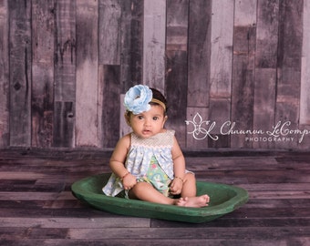 Delaney, Light Blue Headband, Blue Flower Headband, Baby Girl Headband, Baby Headband, Photo Prop, Newborn Prop, Baby Girl Photo Prop