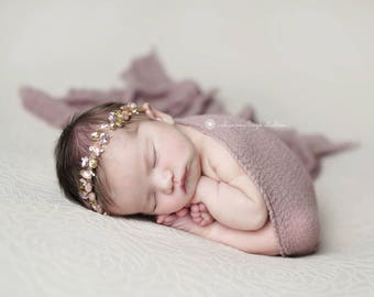 Rosa Strass Stirnband / Strass Stirnband / Baby Mädchen Stirnband / Baby Stirnband / Taufe Stirnband / Stirnband für Fotoshooting