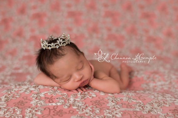 Austrian Crystal Rhinestone Crown, Princess Crown, Newborn Crown, Newborn Baby Prop, Mini Crown, Newborn Photo Prop