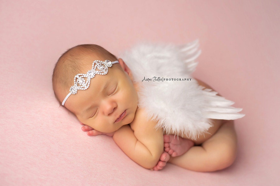 newborn angel wings and headband