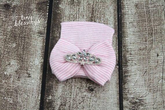Rhinestone Newborn Hat, Newborn Hat, Baby Hat, Hospital Hat, Newborn Coming Home Outfit, Newborn Hospital Hat, Newborn Hat