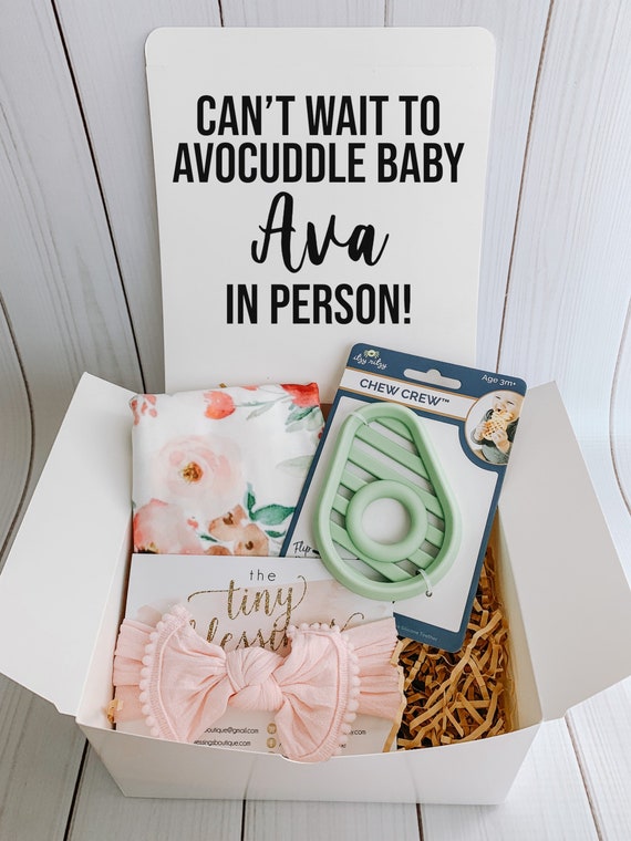 New Baby Gift Box / Funny Baby Gift / Baby Girl Gift / Baby Boy Gift / Baby Shower Gift / Quarantine Gift Box / avocado Baby Gift