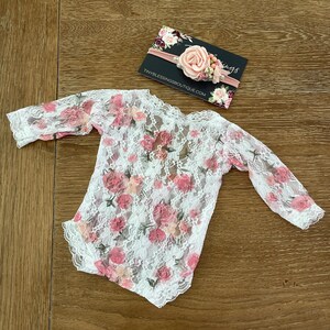 Lace Romper / Newborn Romper / Newborn Lace Romper / Floral Lace Newborn Romper / Heart Lace Romper / Newborn Photo Prop / RTS / Valentines