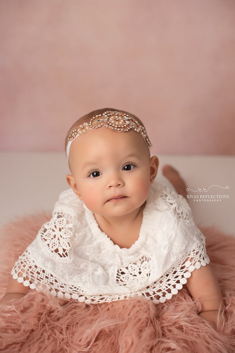 Rhinestone Headband / Baby Girl Headband / Newborn Prop / Etsy