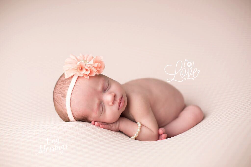 Aqua/white headband w bag Aqua Glitter Elastic Headband - White Eyelet Lace - Baby  main image 2