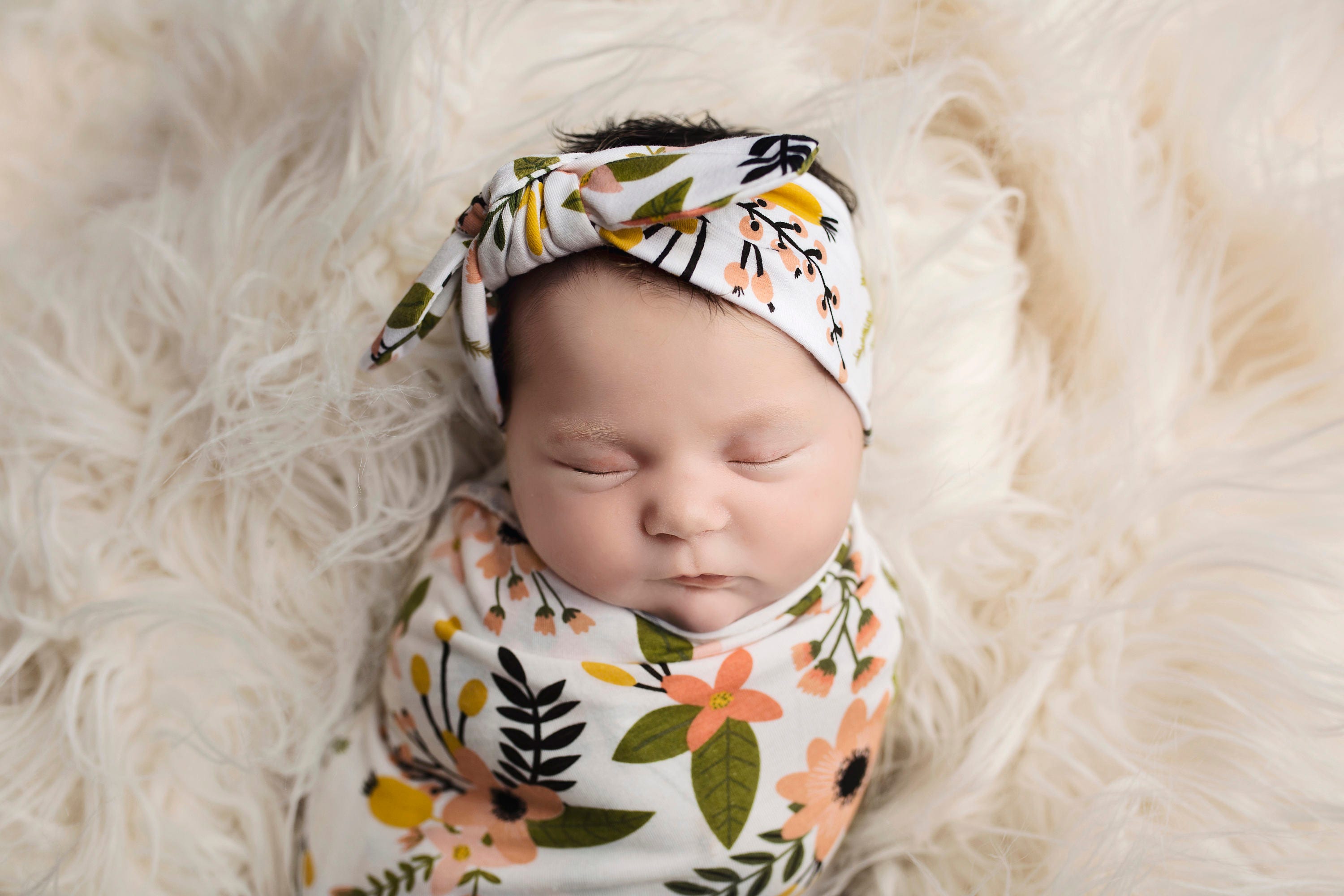 Knit Swaddle Blanket Knot Headband Headband Swaddle Set Etsy