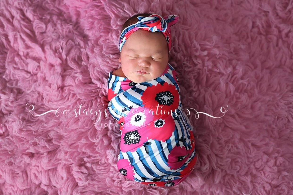 knitted swaddle blanket