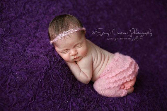 Pink Newborn Pants / Pink Knit Pants / Mohair Photo Prop / Mohair Tie Back / Newborn Photo Prop / Newborn Knit Outfit / Pink Tie Back / RTS