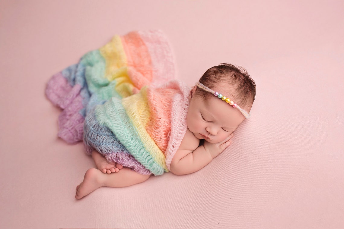Rainbow Headband Rainbow Tie Back Rainbow Baby Headband Etsy