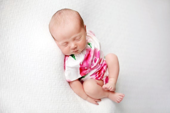 Off the Shoulder Newborn Romper / Pink Romper / Newborn Knit Romper / Newborn Romper / Newborn Knit Outfit / Baby Girl Prop