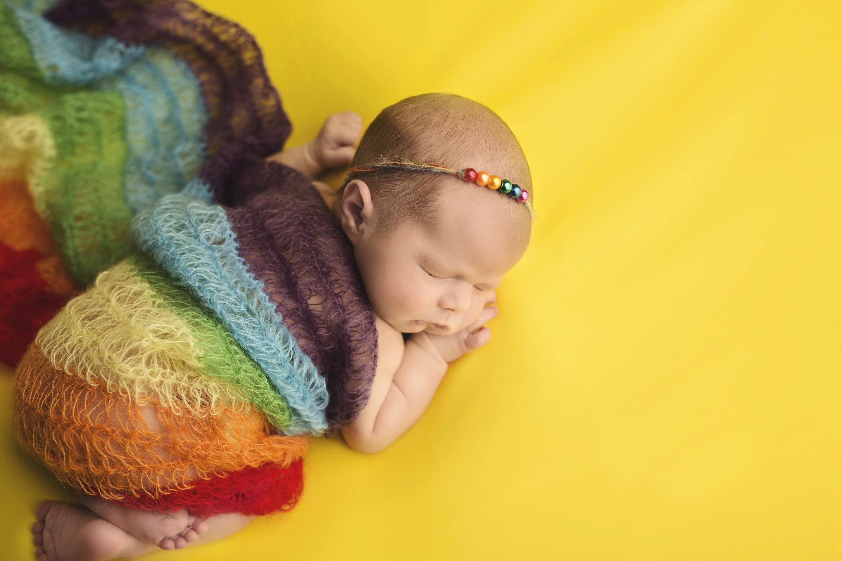 rainbow newborn wrap