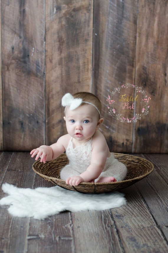 Mohair Sitter Romper / Ivory Knit Romper / Toddler Sitter Set / Toddler Photo Prop / Knit Photo Prop / Knit Bow Tie Back / Knit Sitter Set