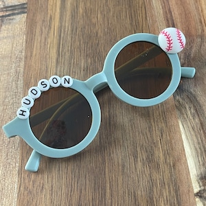 Custom Baby Sunglass / Personalized Baby Sunglasses / Toddler Boy Sunglasses / Baseball Sunglasses / Basketball Sunglasses