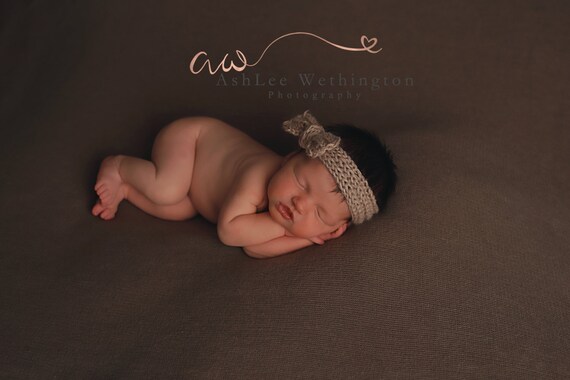 Ready to Ship, Sweet Tan Mohair Turban, Mohair Halo, Mohair Headband, Organic Headband, Newborn Photo Prop, Newborn Headband