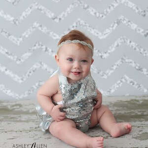 Silver Rhinestone Headband / Rhinestone Headband / Baby Girl Headband / Baby Headband / Baptism Headband / Christening Headband / Baby Girl