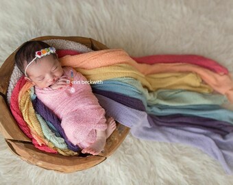 Rainbow Headband, Rainbow Tie Back, Rainbow Baby Headband, Simple Headband, Organic Tie Back, Newborn Photo Prop