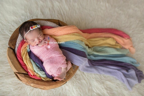 Rainbow Headband, Rainbow Tie Back, Rainbow Baby Headband, Simple Headband, Organic Tie Back, Newborn Photo Prop