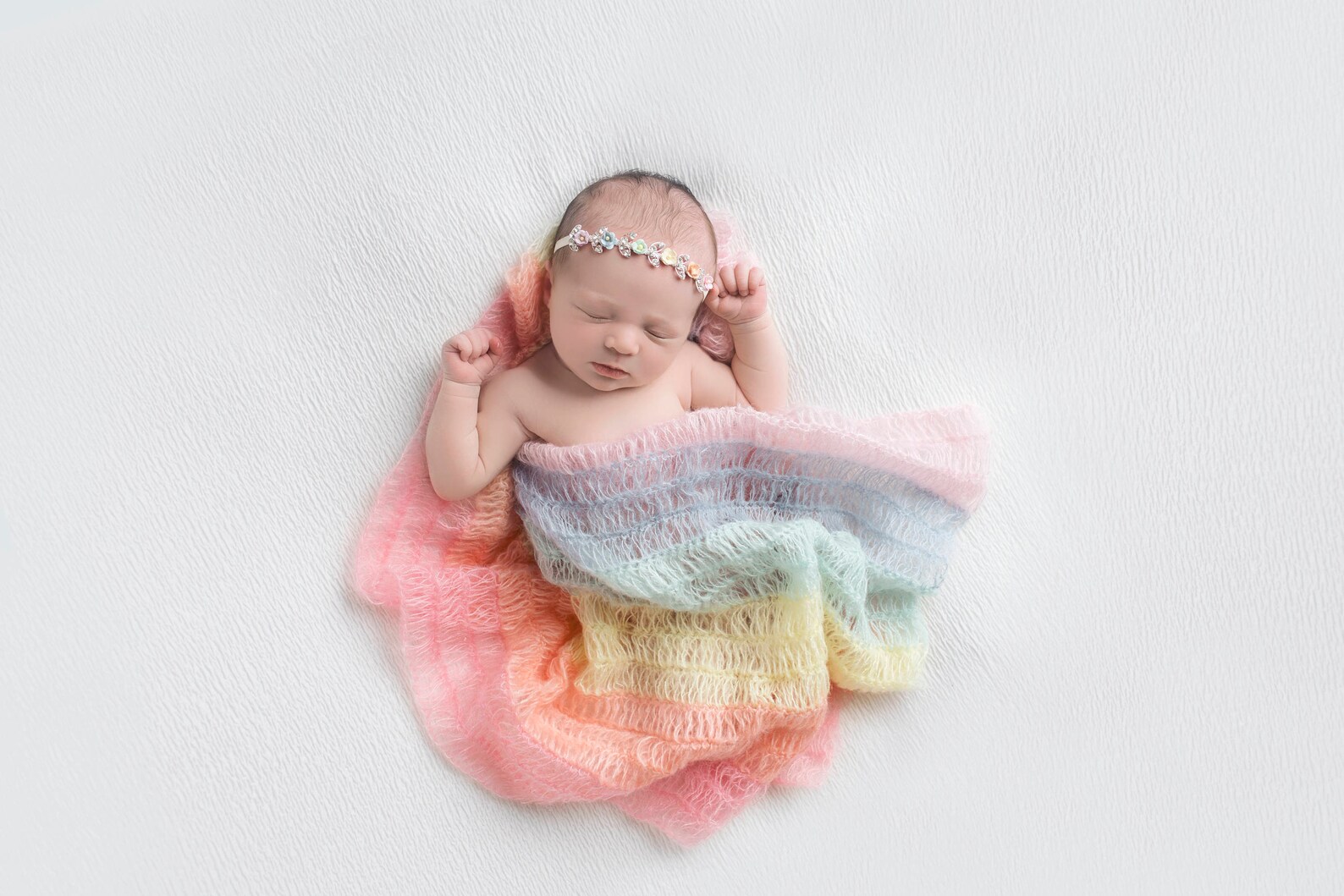 Rainbow Wrap Newborn Photos Newborn Wrap Rainbow Baby Etsy