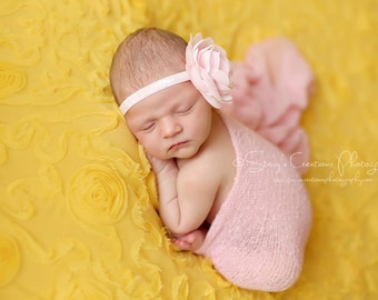 Baby Pink Flower Headband, Flower Headband, Pink Headband, Pink Flower Headband, Photo Prop, Baby Girl Headband, Baby Girl Prop