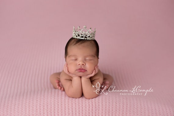 Austrian Crystal Rhinestone Crown, Princess Crown, Newborn Crown, Newborn Baby Prop, Mini Crown, Newborn Photo Prop, Newborn Prop