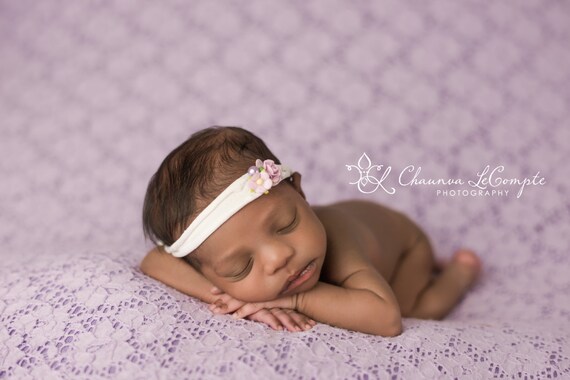 Lavender Organic Tie Back, Tie Back, Lavender Tie Back, Dainty Tie Back, Organic Tie Back, Cotton Tie Back, Soft Tie Back, Newborn Prop