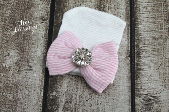 Rhinestone Newborn Hat, Newborn Hat, Baby Hat, Hospital Hat, Newborn Coming Home Outfit, Newborn Hospital Hat, Newborn Hat