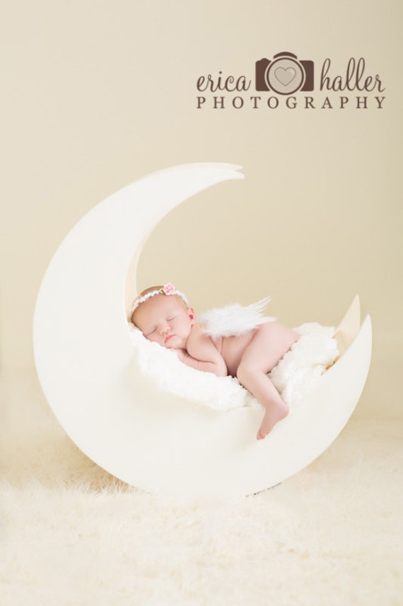 Set Ali Angelo E Fascia Per Neonato - Costume Per Fotografia, 0-6 Mesi, Bianco - Foto 6