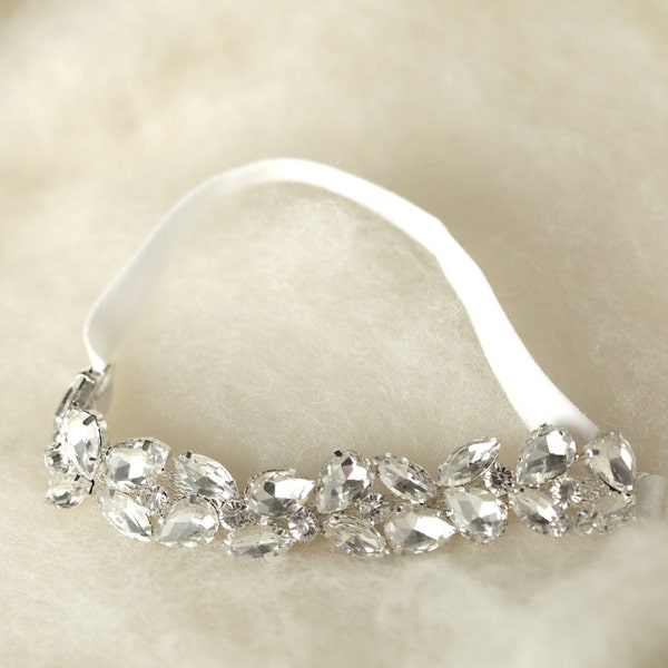 Silver Rhinestone Headband Stunning Fit for a Queen Newborn Baby Headband Baby Crown Photo Prop