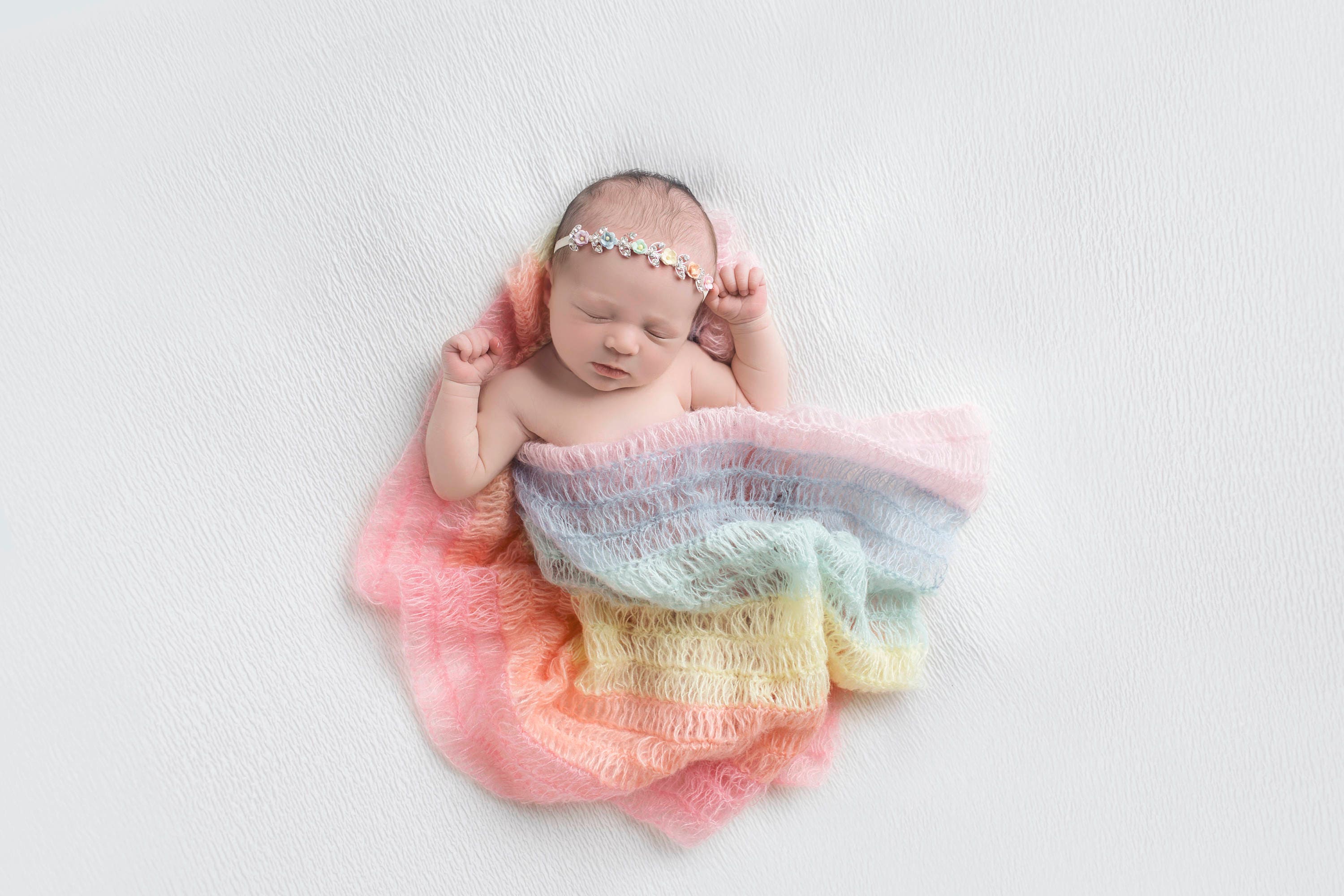 rainbow newborn wrap