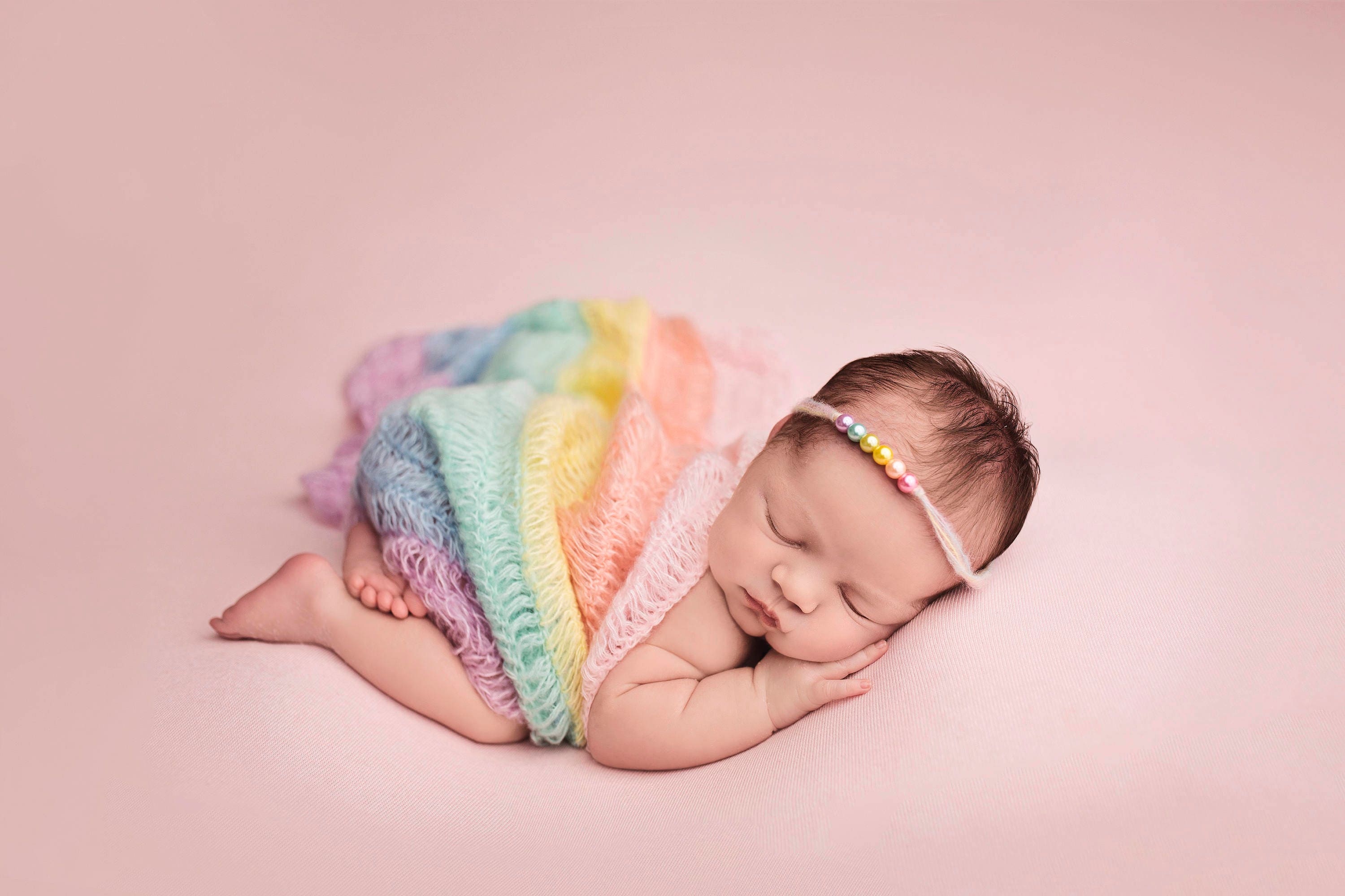 rainbow newborn wrap
