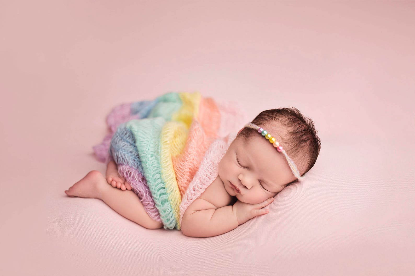 Rainbow Wrap Newborn Photos Newborn Wrap Rainbow Baby Etsy