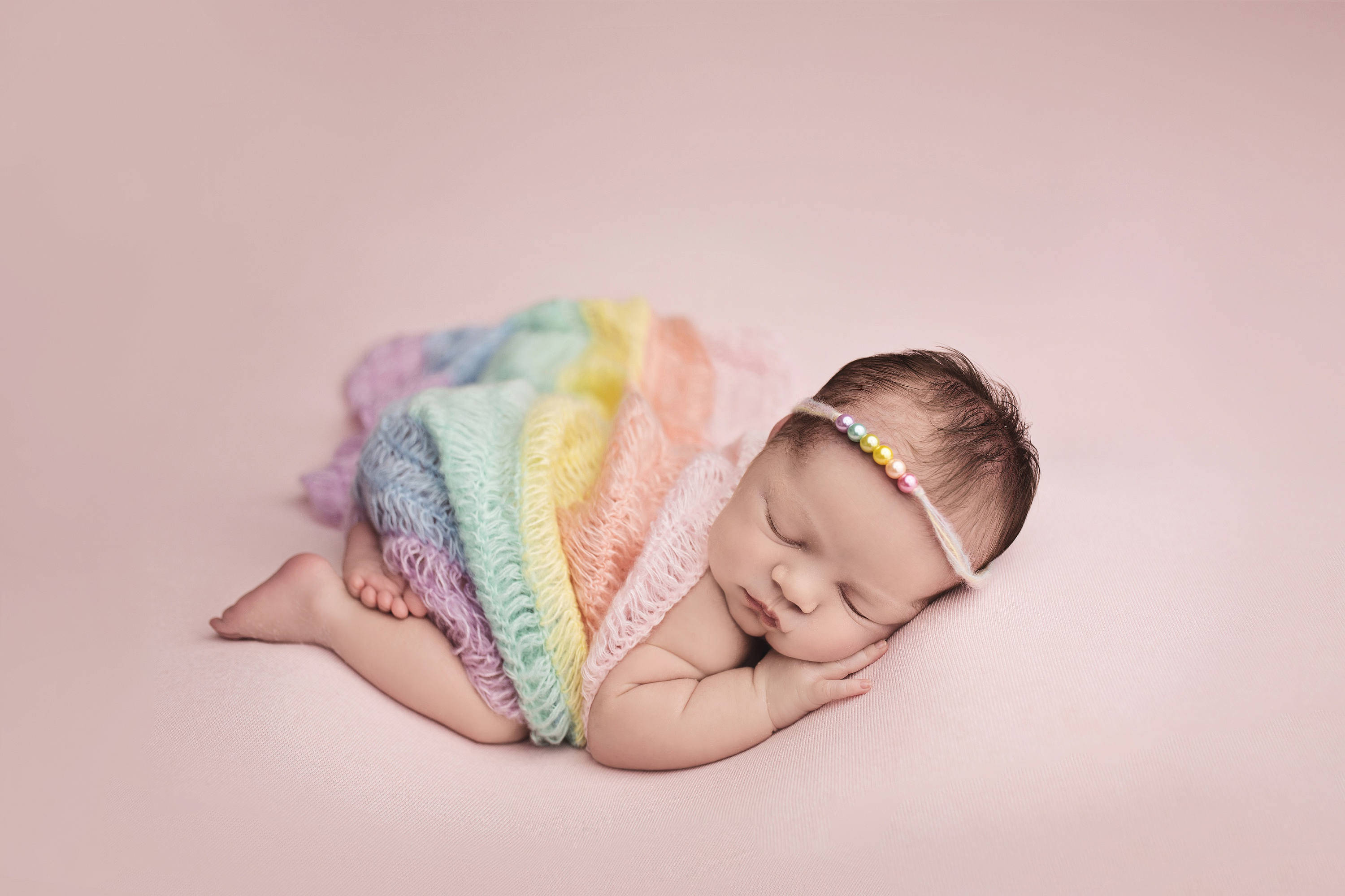 rainbow newborn wrap