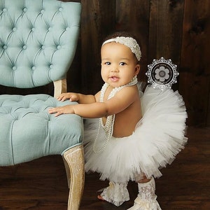 Rhinestone Headband / Baby Girl Headband / Rhinestone and Pearl Headband / Christening Headband / Baptism Headband / Newborn Headband