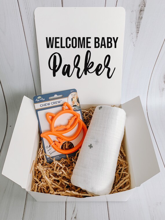 New Baby Gift Box / Funny Baby Gift / Baby Girl Gift / Baby Boy Gift / Baby Shower Gift / Quarantine Gift Box / Fox Baby Gift