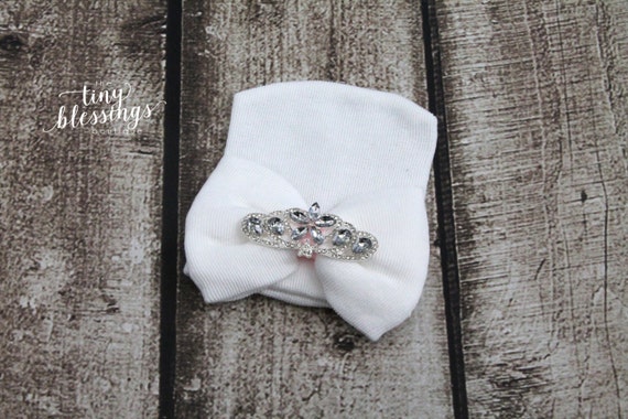 Rhinestone Newborn Hat, Newborn Hat, Baby Hat, Hospital Hat, Newborn Coming Home Outfit, Newborn Hospital Hat, Newborn Hat